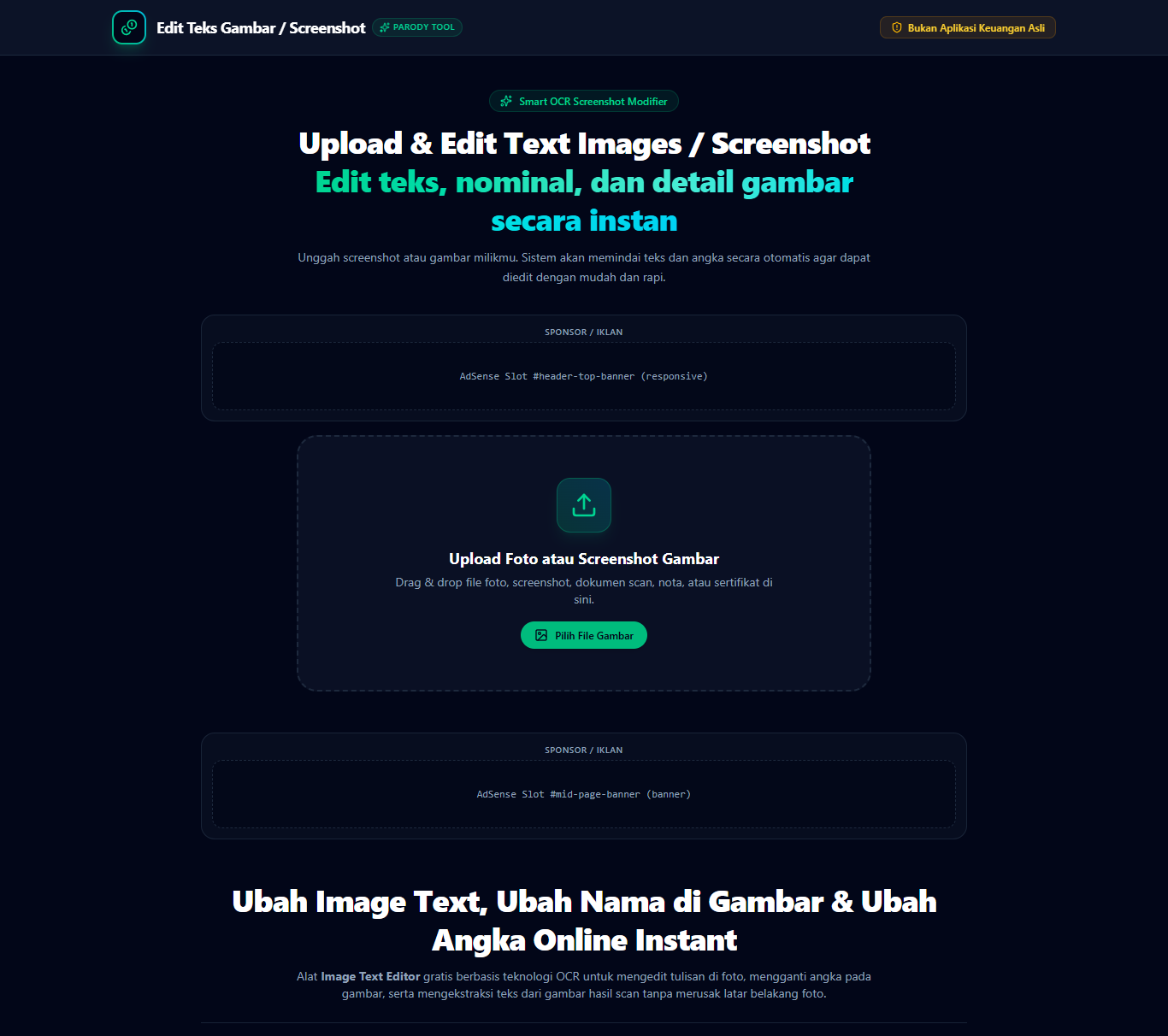 Ubah Text Image