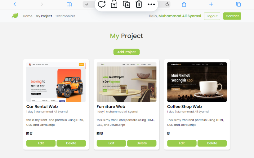 Personal Web (Bootcamp Project)